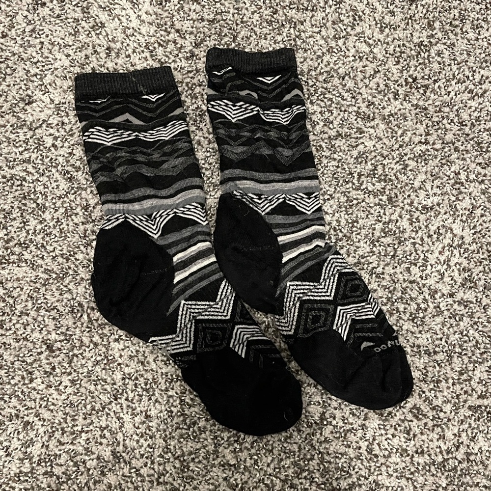 Smartwool Black and Gray Zigzag Socks